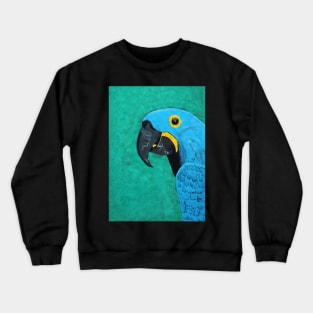 Blue Parrot Pop Art Painting Crewneck Sweatshirt